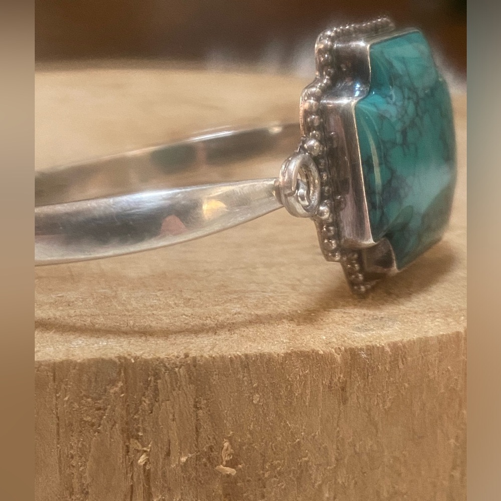 BARSE -Sterling silver & turquoise bangle - Picture 3 of 6